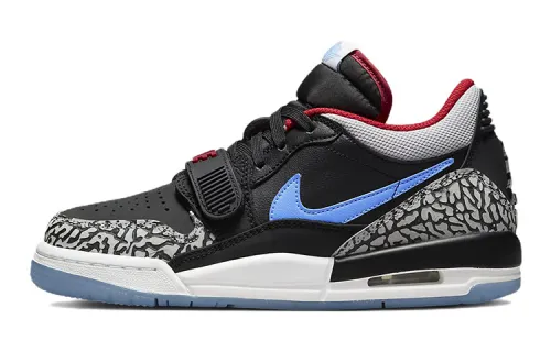 Jordan Legacy 312 Low leather, comfortable and versatile, non-slip, shock-absorbing and wear-resistant, low-top children's basketball shoes, black