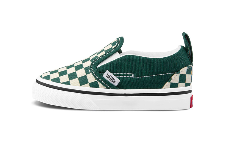Детские кеды Vans Old Skool V (зелено-белые)
