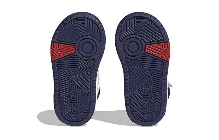 Детские кеды adidas Hoops Mid TD (бело-синий) — Белый / синий — фото 7