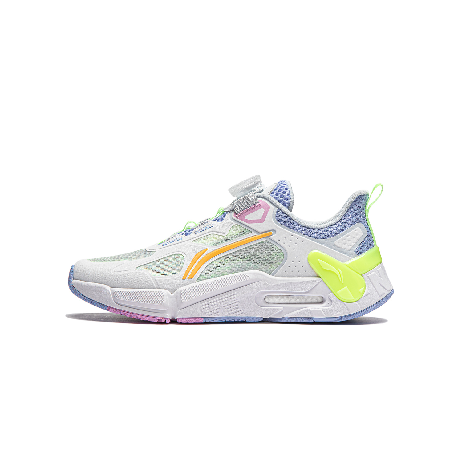 Li Ning children's sports life series, lightweight, high rebound, fast, easy to put on and take off, low-top casual shoes, standard white/snow purple, same style for men and women