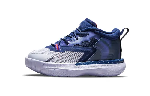 Jordan Zion 1 ZNA Luminous Zion Mid-top Basketball Shoes Purple Blue Infants and Toddlers