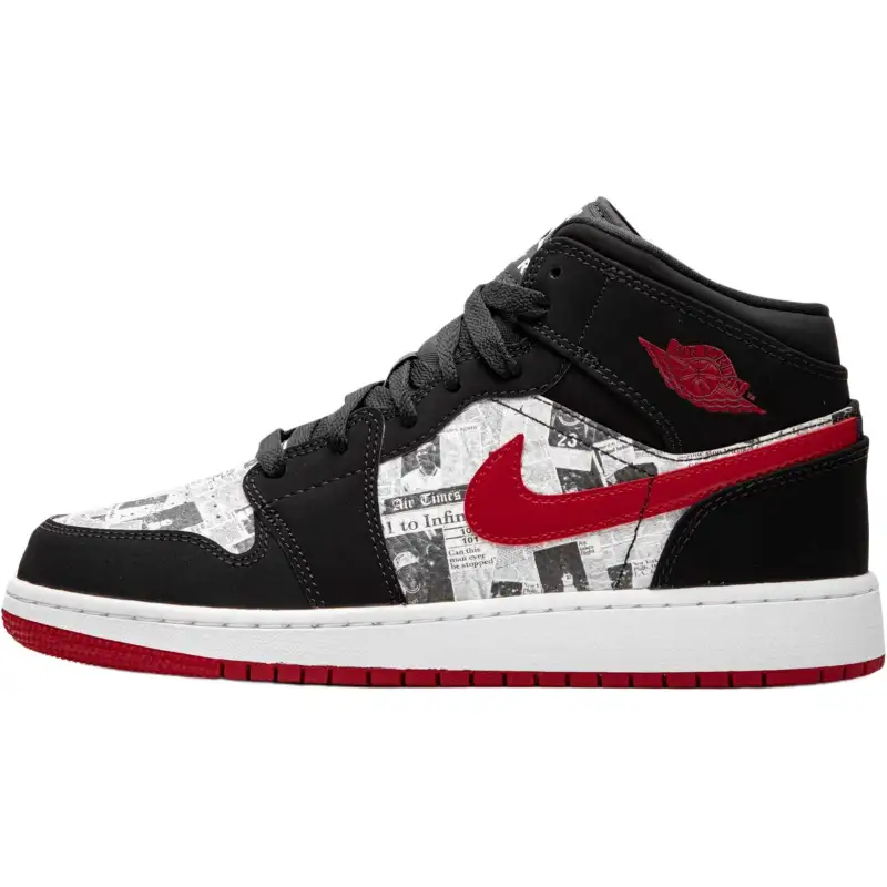 Jordan 1 Mid Newspaper Air Times GS