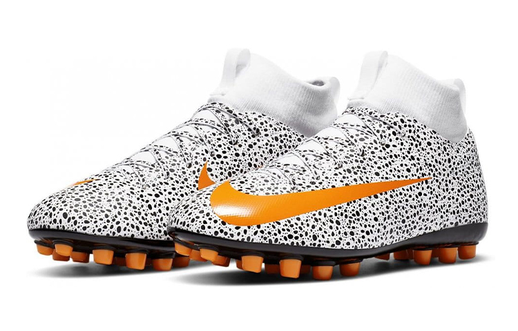 Детские бутсы Nike Mercurial Superfly 7 JR Academy AG (черно-бело-желтые) — Чёрный / белый / жёлтый — фото 3