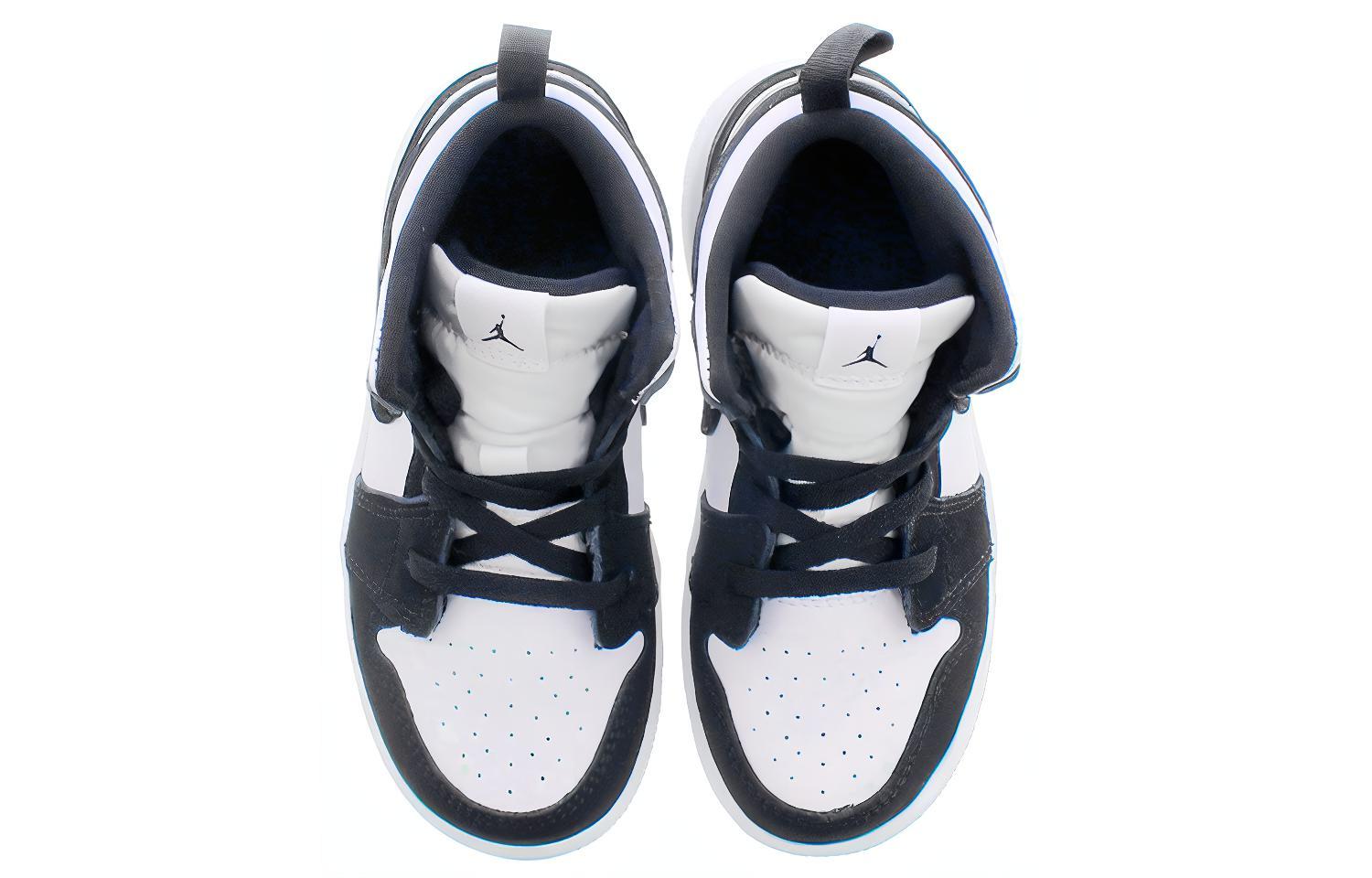 Кроссовки Jordan Air Jordan 1 Mid White Black Teal Tint (белые) — фото 5
