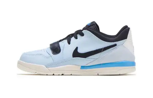 Jordan Legacy 312 Low, comfortable and versatile, non-slip and shock-absorbing, low-top, retro basketball shoes, black and blue, for children and middle-aged children