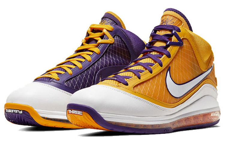 Высокие кроссовки Nike NikeLebron 7 Media Day GS (желтый) — Жёлтый — фото 3