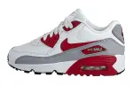 Nike Air Max 90 Cushioning Abrasion Resistant Low top Running Shoes White Gray Red Unisex