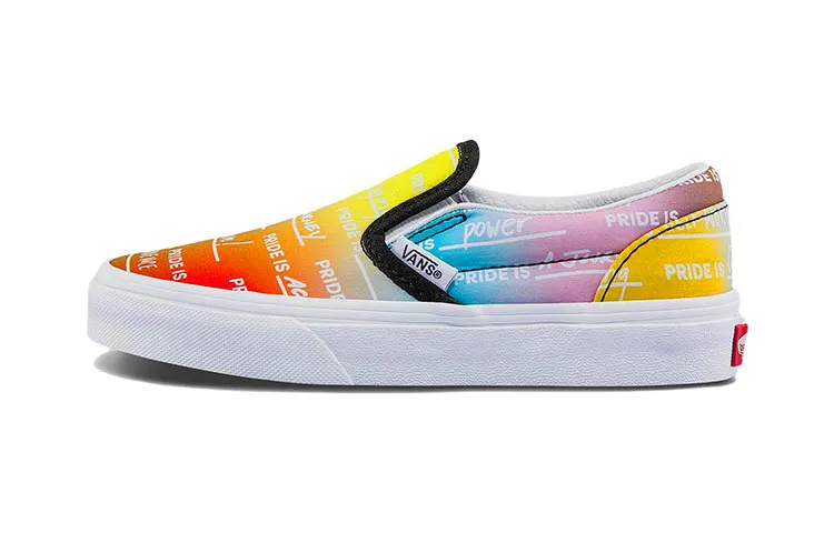 Vans Slip on Casual Low top Kids' Skateboarding Shoes Multicolor Children Aged 3 7 Years Old