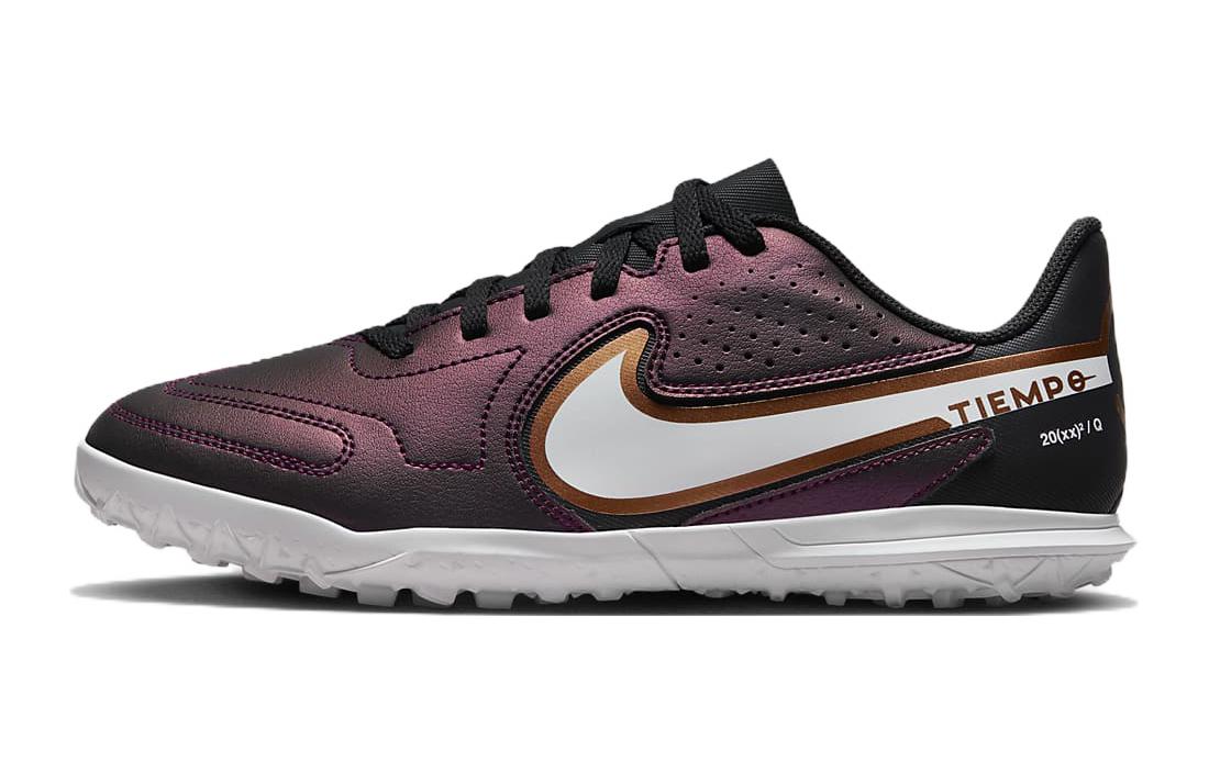 Nike Tiempo Legend 9 Club TF Low Top Children's Football Shoes Purple White Children's Style