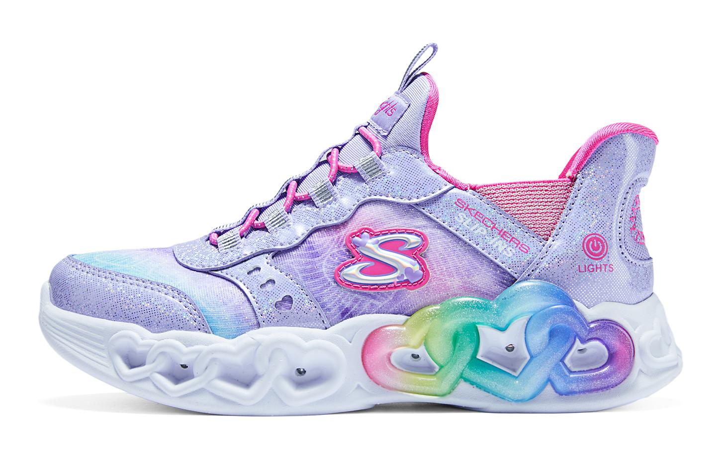 Детские кроссовки Skechers SKECHERS GIRLS Slip-Ins (серебристо-пурпурные)