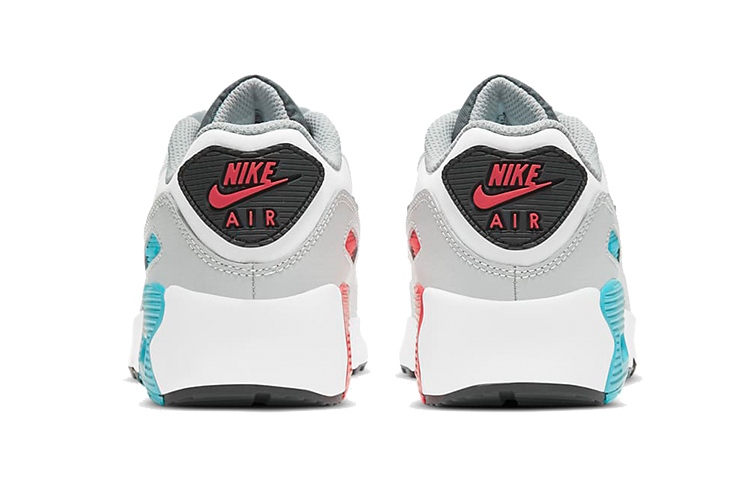 Детские кроссовки Nike Air Max 90 (бело-сине-красные) — фото 5