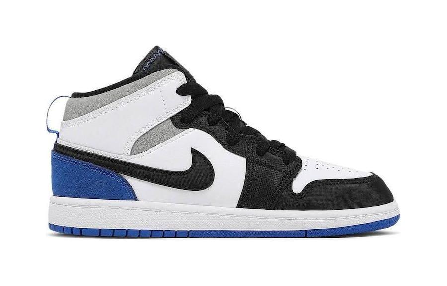 Детские кроссовки Jordan Air Jordan 1 Mid SE (бело-синие) — фото 3
