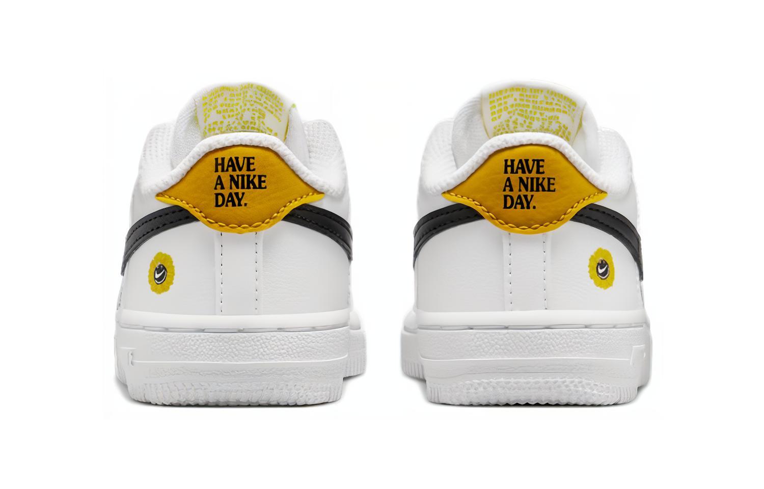 Мужские кеды Nike Air Force 1 LV8 (бело-черно-желтые) — Белый / чёрный / жёлтый — фото 7
