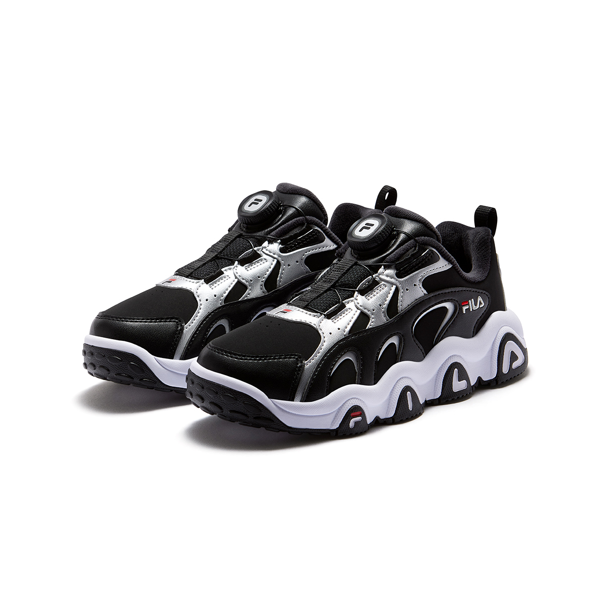 Детские кроссовки Fila KIDS Heritage-FHT 2 / (черно-белый) — 黑/斐乐白 — фото 2