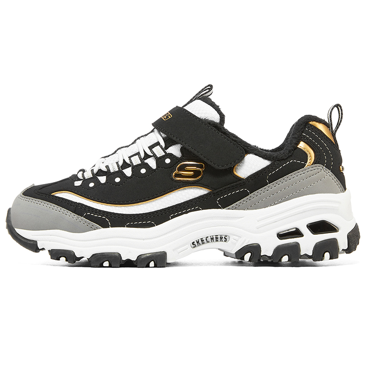 Детские кроссовки Skechers (черно-золотые)