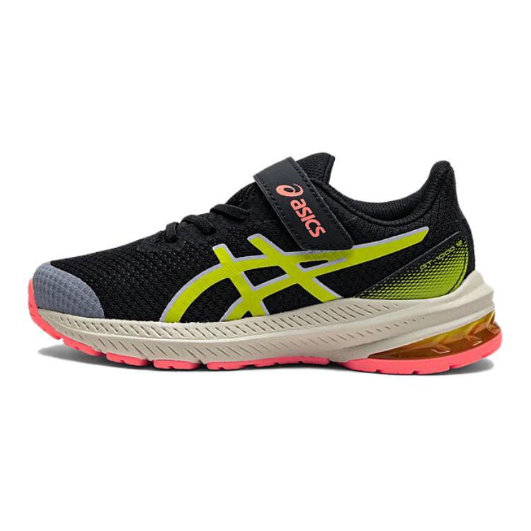 Asics GT-1000 11 Stable, lightweight, long-lasting, non-tiring, sweat-wicking, campus outdoor fitness and sports professional running shoes, cushioning, rebound support, breathable, low-cut children's running shoes, black and yellow, children's style