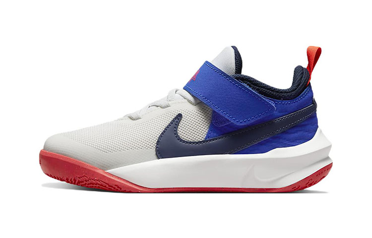 Детские кроссовки Nike Team Hustle D 10 (серо-синие)