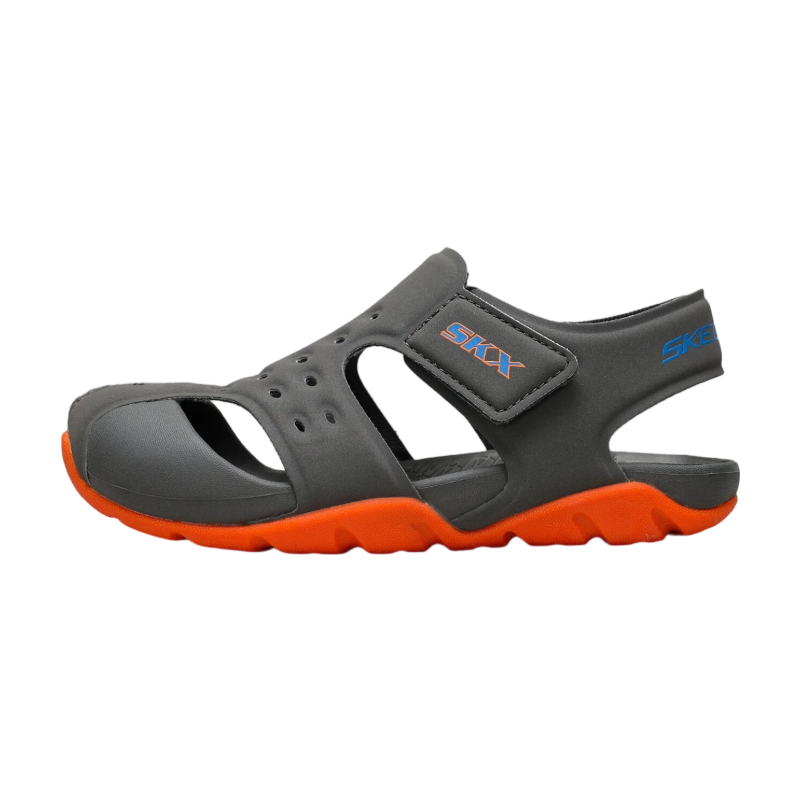 Детские сандалии Skechers (серо-оранжевые)
