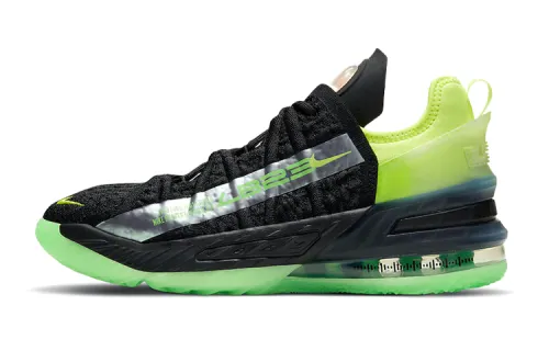Nike LeBron 18 Black Crimson Volt GS