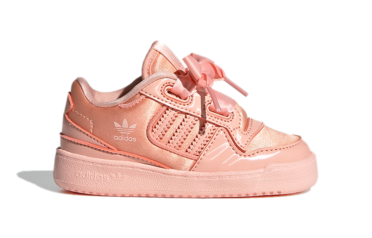 Детские кроссовки adidas originals FORUM Satin Low I (розовый) — фото 4