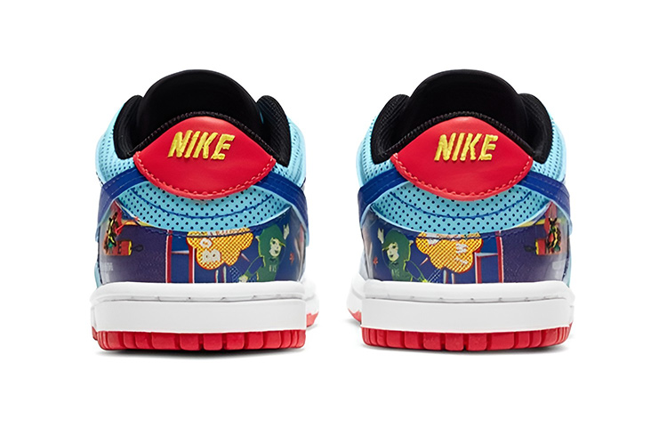 Кроссовки Nike Dunk retro "firecracker"cny" (синий / красный) — фото 6