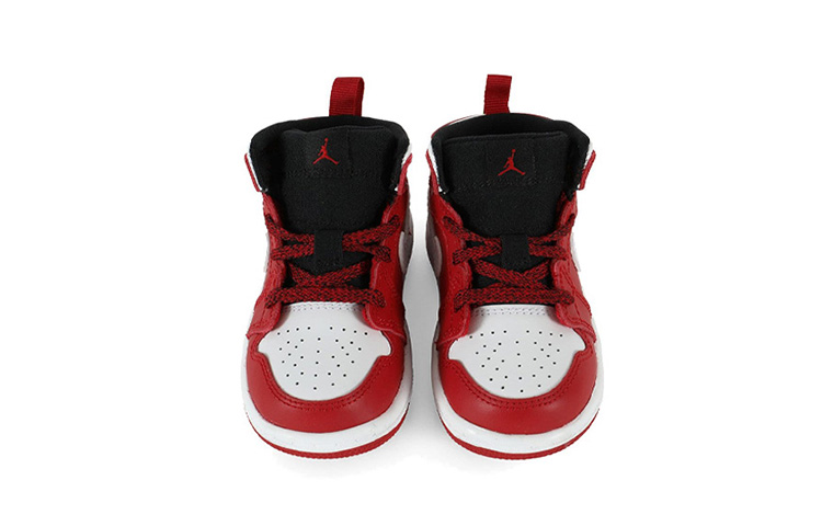 Детские кроссовки Jordan Air Jordan 1 (красный / белый / черный) — Красный / белый / чёрный — фото 3