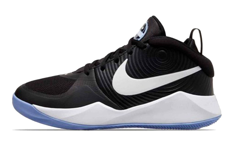 Кроссовки Nike NikeTeam Hustle D 9 GS (черно-бело-синий)
