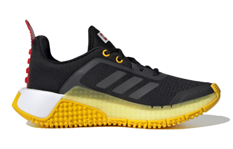 Кроссовки LEGO x adidas Sport J (черно-желтые) — фото 3