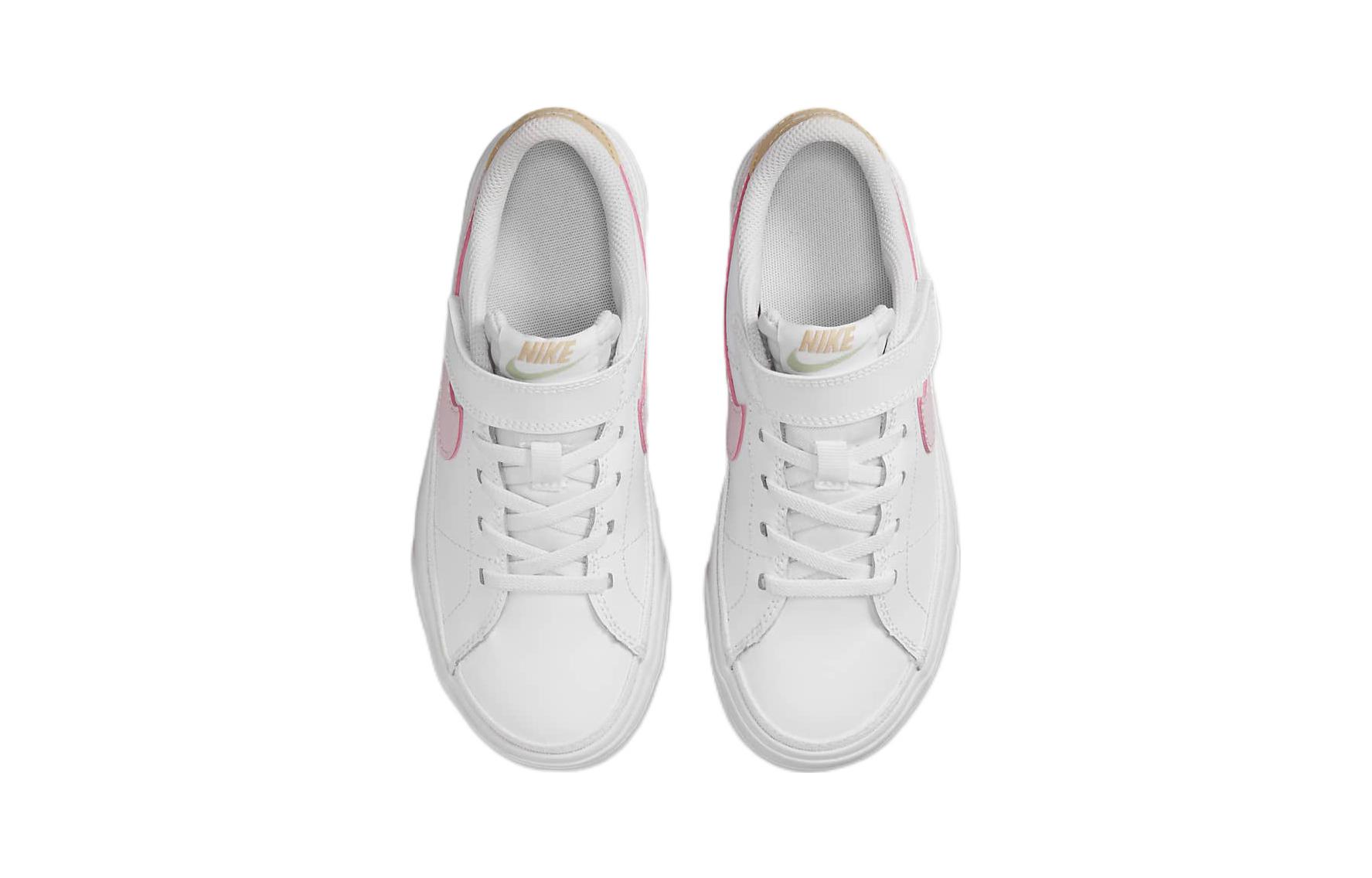 Детские кеды Nike Court Legacy (бело-розовые) — Белый / розовый — фото 6