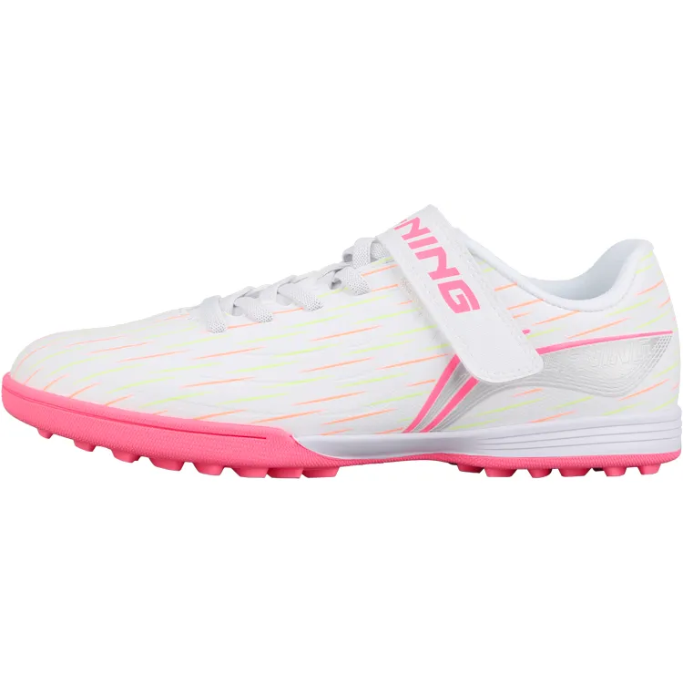 Li Ning YOUNG PU Polyurethane Kids' Soccer Shoes Pink Color Kids'