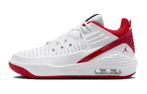 Jordan Max Aura 5 White Black Gym Red GS