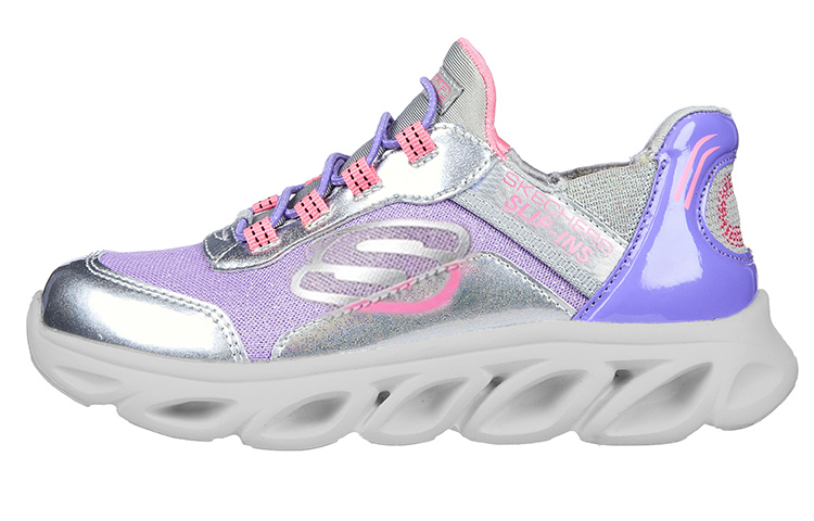 Кроссовки Skechers Flex Glide Slip-Ins (серо-фиолетовые)