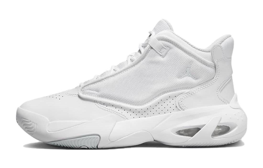 Jordan Max Aura 4 Slip Resistant Anti Kick Mid top Basketball Shoes White Unisex
