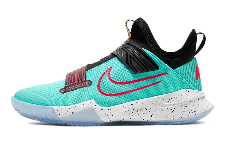 Nike Cushioning Low top Children's Basketball Shoes Black White Blue Kids'