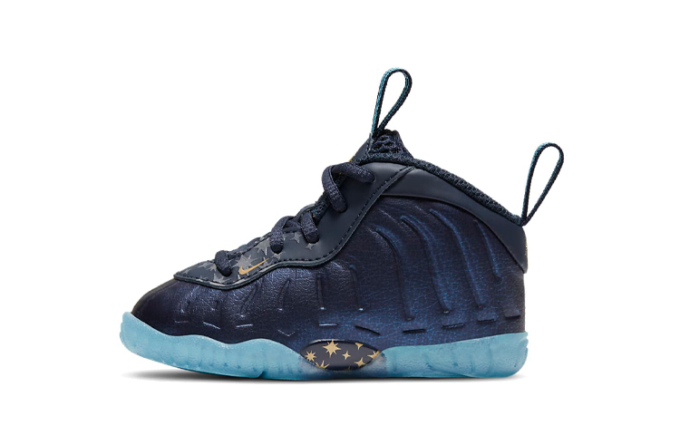 Детские кроссовки Nike Little Posite One "Obsidian" (черно-синие)