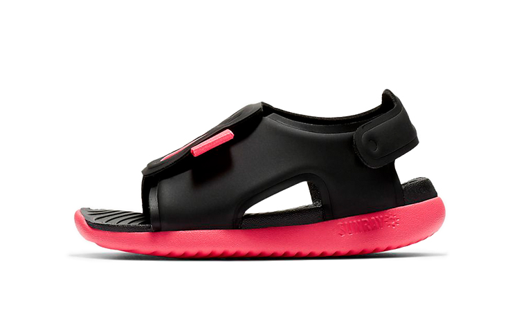 Детские сандалии Nike Sunray Adjust 5 (черно-розовые)
