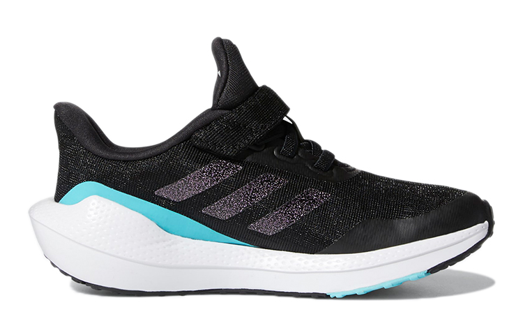 Детские кроссовки adidas EQ21 Run K (черно-синие) — Чёрный / синий — фото 3