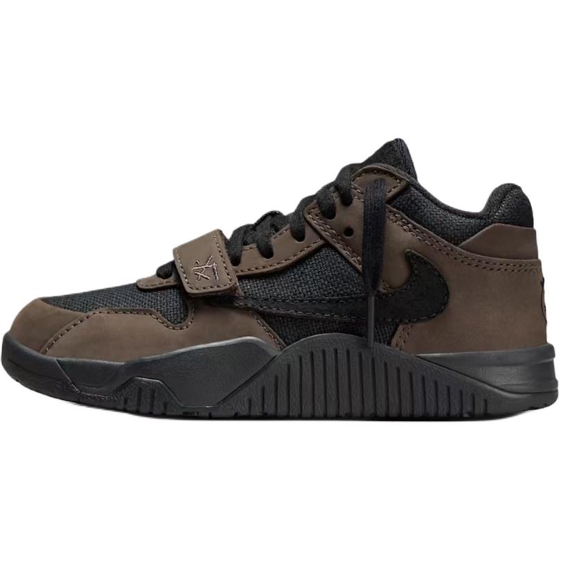 Детские кроссовки Travis Scott x Jordan Jumpman Jack Dark Mocha Black (черно-коричневые)