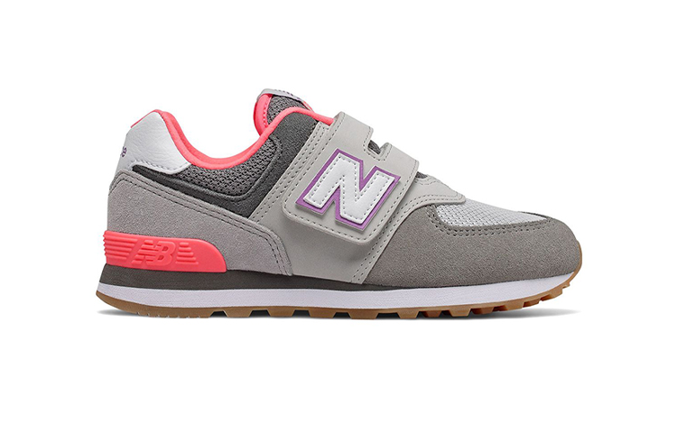 Детские кроссовки New Balance Core Plus (серо-розовые) — фото 2