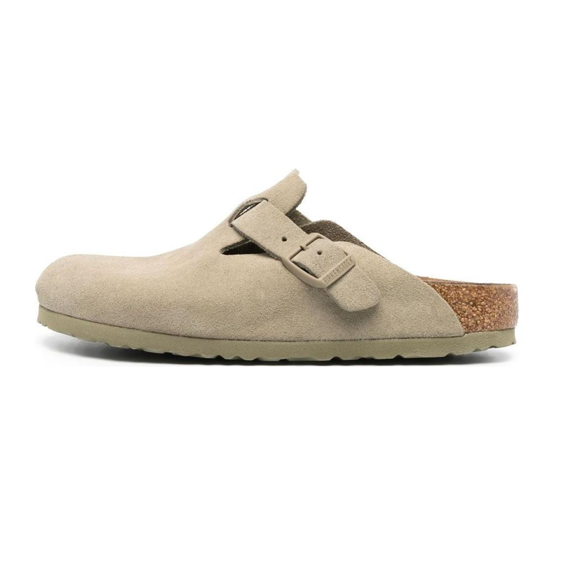 Birkenstock Boston Closed Toe Slippers Unisex Khaki