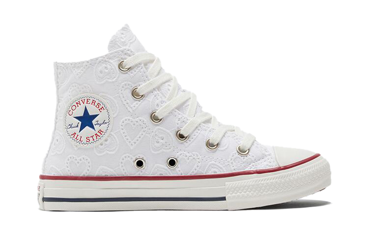 Кеды Converse Chuck Taylor All Star (белые с вышивкой) — фото 2