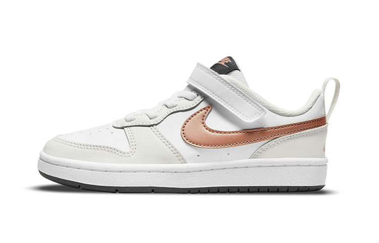 Детские кеды Nike Court Borough 2 Low 2 (бело-медные)