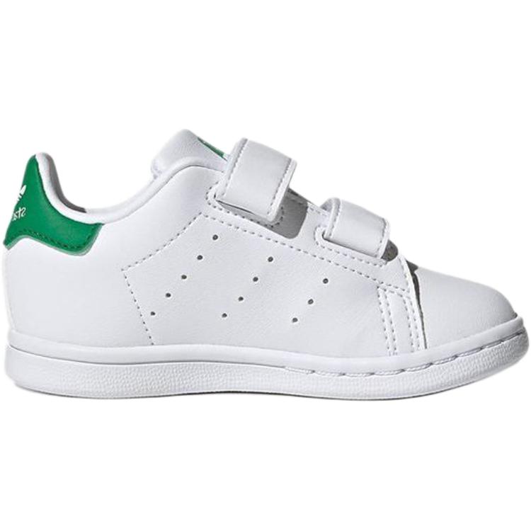 Детские кеды adidas originals Stan Smith (бело-зеленые) — Белый / зелёный — фото 4