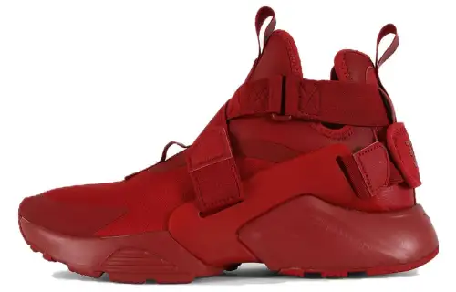Nike Huarache City Slip Resistant Slip Resistant Abrasion Resistant Low top Running Shoes Red Unisex