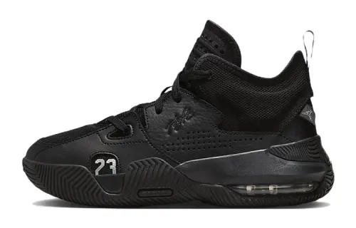 Jordan Cushioning Slip Resistant Abrasion Resistant Mid top Vintage Basketball Shoes Black Unisex