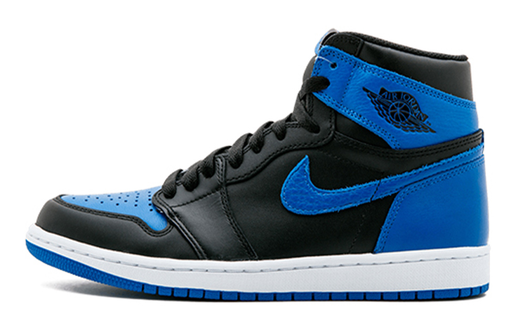 Jordan Air Jordan 1 Leather High Top Children's Basketball Shoes Royal Blue