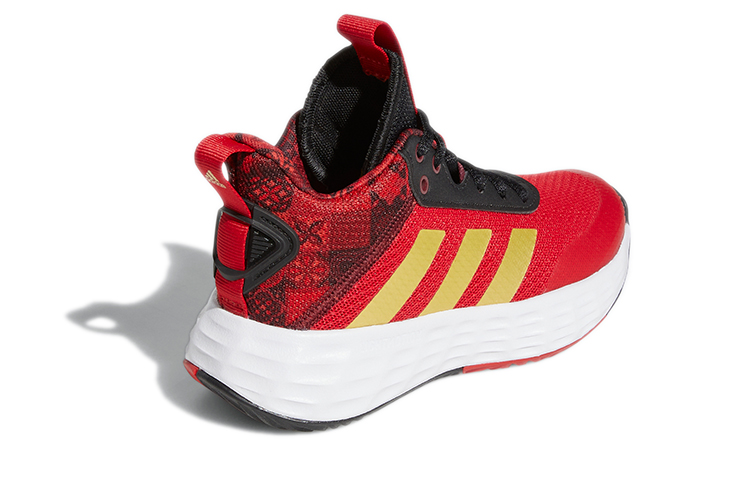 Детские кроссовки adidas OwnTheGame 2.0 (красно-золотые) — Красный / золотой — фото 5