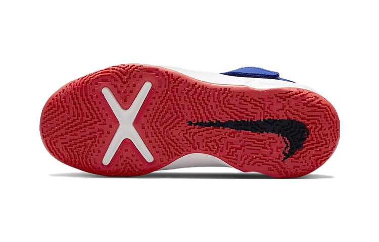 Детские кроссовки Nike Team Hustle D 10 (серо-синие) — фото 8