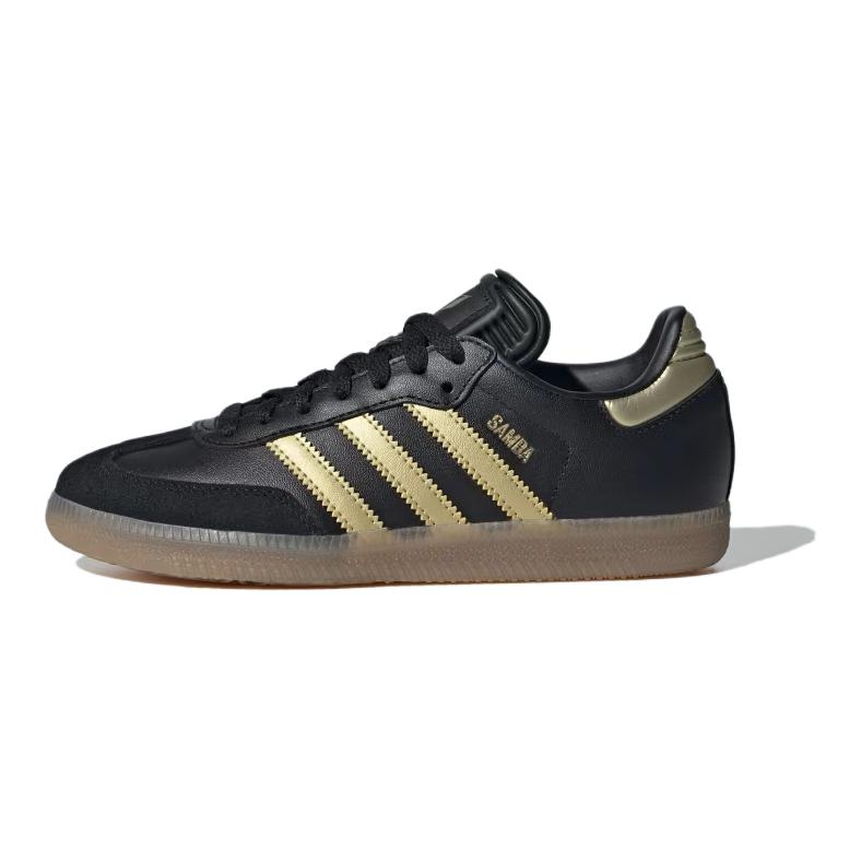 Детские бутсы adidas Samba Messi (черно-золотые)