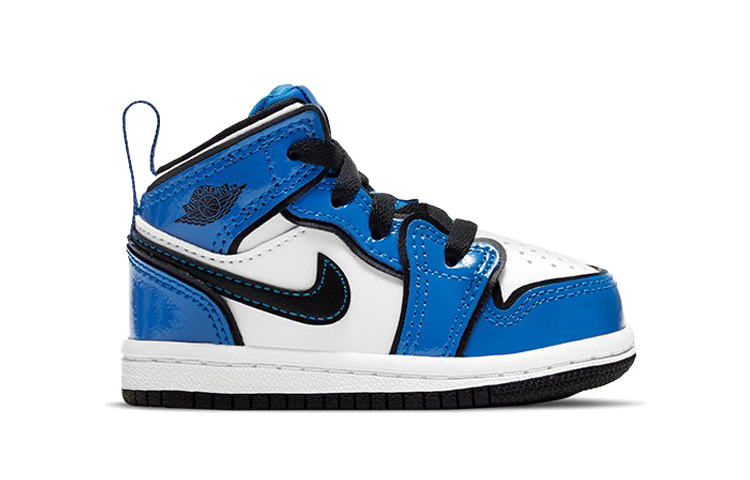 Детские кроссовки Jordan Air Jordan 1 Mid SE (черно-синий) — Чёрный / синий — фото 4